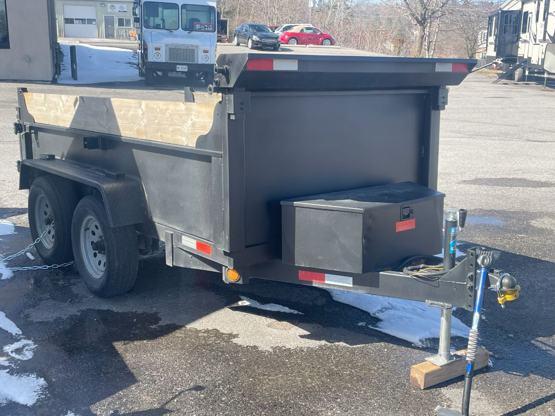 SOLD Black 2012 Action Hydraulic black Dump trailer 5 X 10